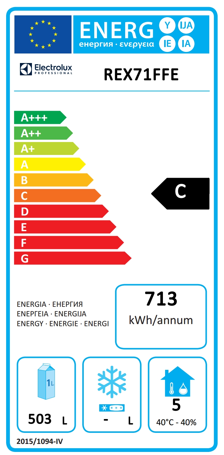 Lednice Electrolux 725377, digitální, 1 dveře, 670l (-2/+10), R290