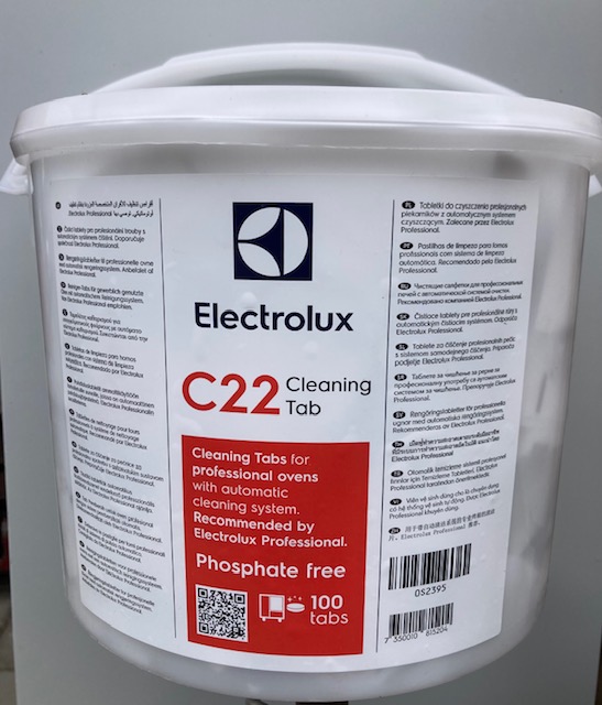 Mycí tablety C22 bezfosfátové pro konvektomaty SKYLINE Electrolux 100 ks + Oplachové a odvápňovací tablety Electrolux C25 Rinse & Descale 50 ks