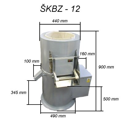 Škrabka brambor ŠKBZ 12L – 12kg/1 dávku