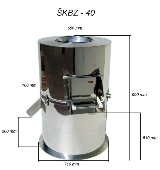 Škrabka brambor ŠKBZ 40N – 40kg/1 dávku