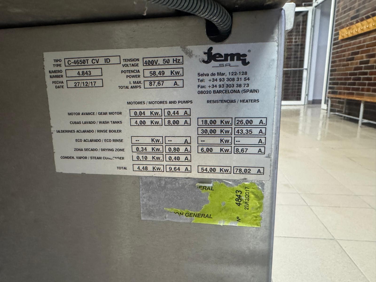 Pásová kontinuální myčka Jemi