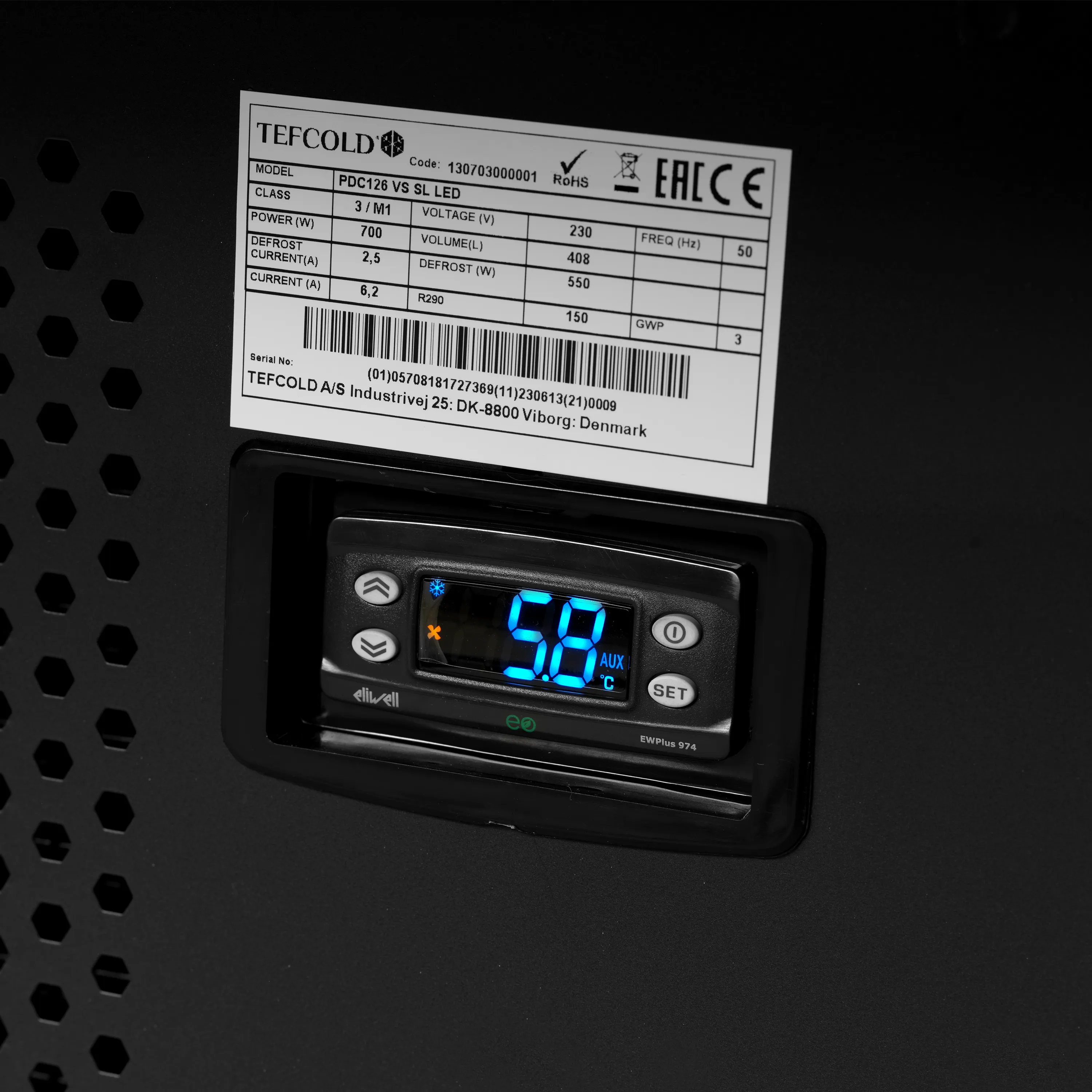Chladicí vitrína Tefcold PDC 126 VS SL LED, samoobslužná, ventilovaná