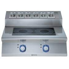 Elektrický indukční sporák Electrolux Professional, 371023, příčné provedení 2 zóny (2 x 5 kW) s nástavbou pro 6x1/9GN 1/1 modul bez podestavby
