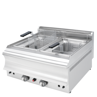 Dvojitá plynová fritéza VISVARDIS 15 + 15 L, 18 kW, NOVÁ