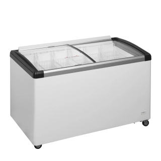 Pultový mrazák Tefcold IDB 400-W1, prosklené oblé víko